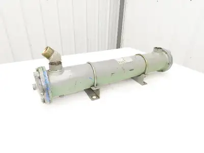 Taisei Kogyo FCI Oil Cooler Shell & Tube Heat Exchanger 2-Pass 1"x 1.25"NPT