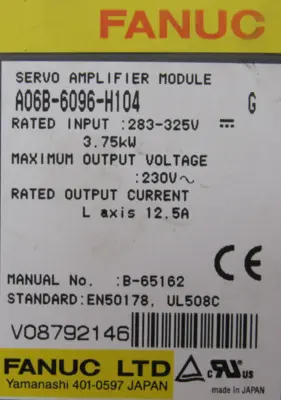 NEW FANUC A06B-6096-H104 SERVO AMPLIFIER SER.G A06B6096H104