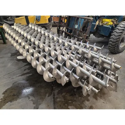 Surplus KWS Manufacturing 9" Stainless Steel Screw Auger w/ 3/8" flighting [LOT]