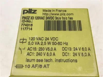 USED PILZ PNOZX3120VAC24VDC3N/O1N/C1SO