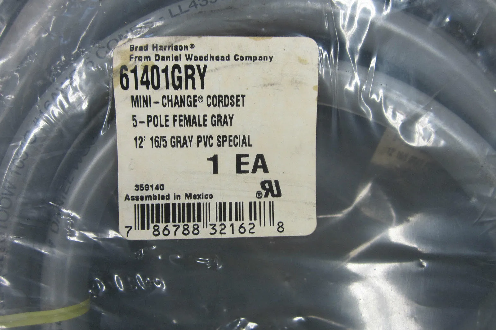 NEW BRAD HARRISON 61401GRY CORDSET
