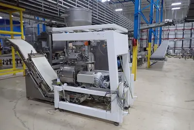 Used Stephan High Speed Mixer with Jacketed Bowl, Hopper, Conveyor, and Controls