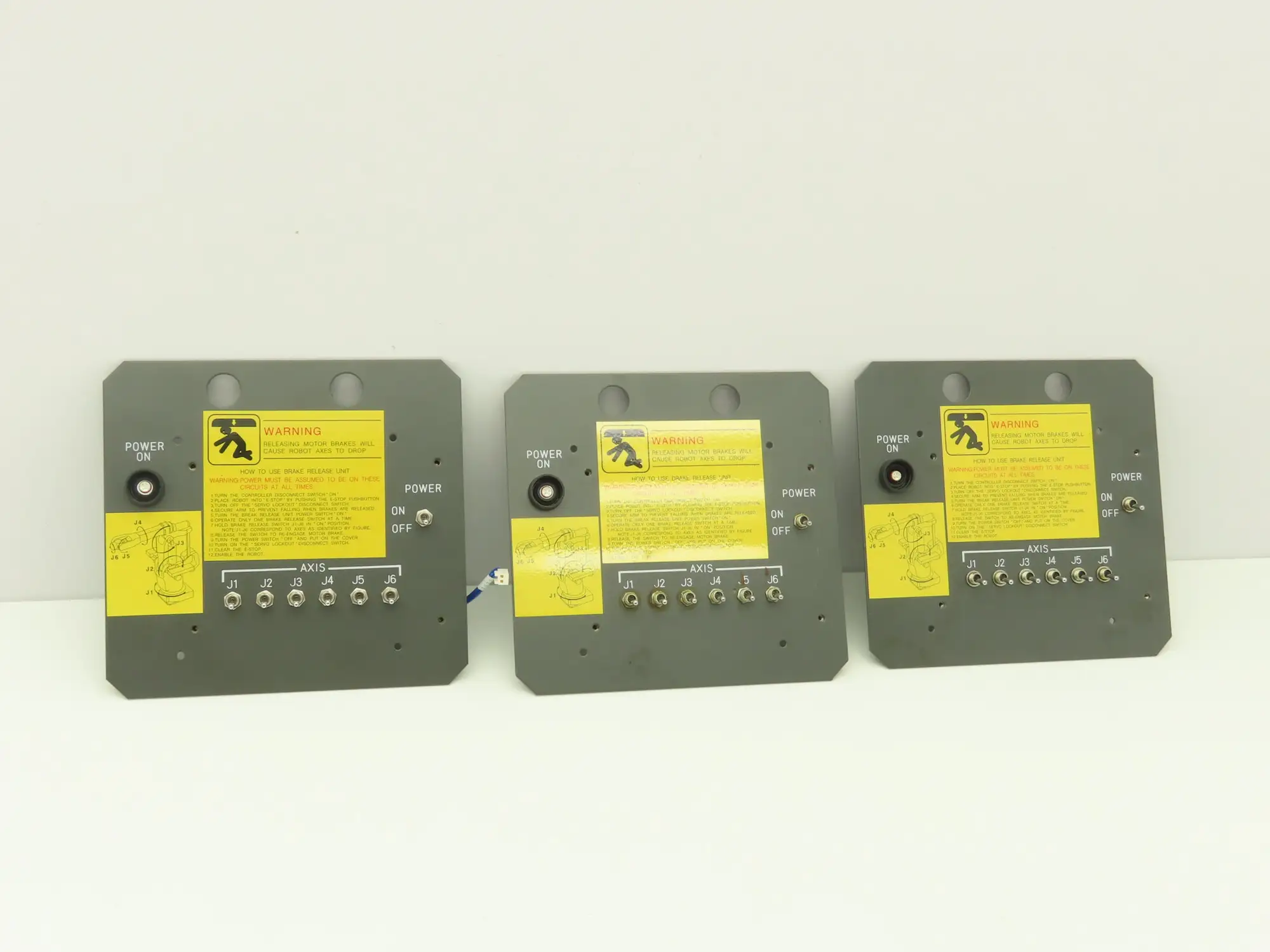 Fanuc A20B-1006-0663 Circuit Board & Switches for Robotic Brake Release Lot of 3