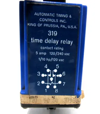 USED ATC 319B-003-Q-1-C TIME DELAY RELAY 319B003Q1C