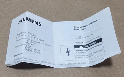NEW Siemens 3UA5200-0G