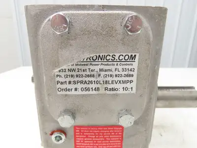 Electra Gear Speedtronics EL-TM-826-10-L-180 Gearbox 10:1 Ratio 4.5Hp 180TC LH