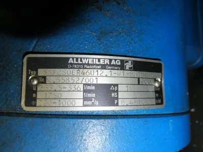 Allweiler Screw Pump SN Series type SNF280ER46U12.1-w1PN16/16 , Unused Condition
