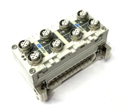 Used SMC Serial Interface Digital Input Unit (16), PNP, 8 x M12 PLC Processors Michigan US | Maverick Industrial Sales #1389165