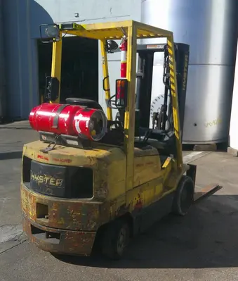 SPC9265  Forklift 4800 lbs. Hyster propane forklift model S50XM, cushion tires, 189" lift height