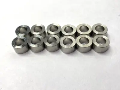 USED MISUMI FLAT SPACERS 14MM OD 8MM ID 8MM THICKNESS LOT OF 12