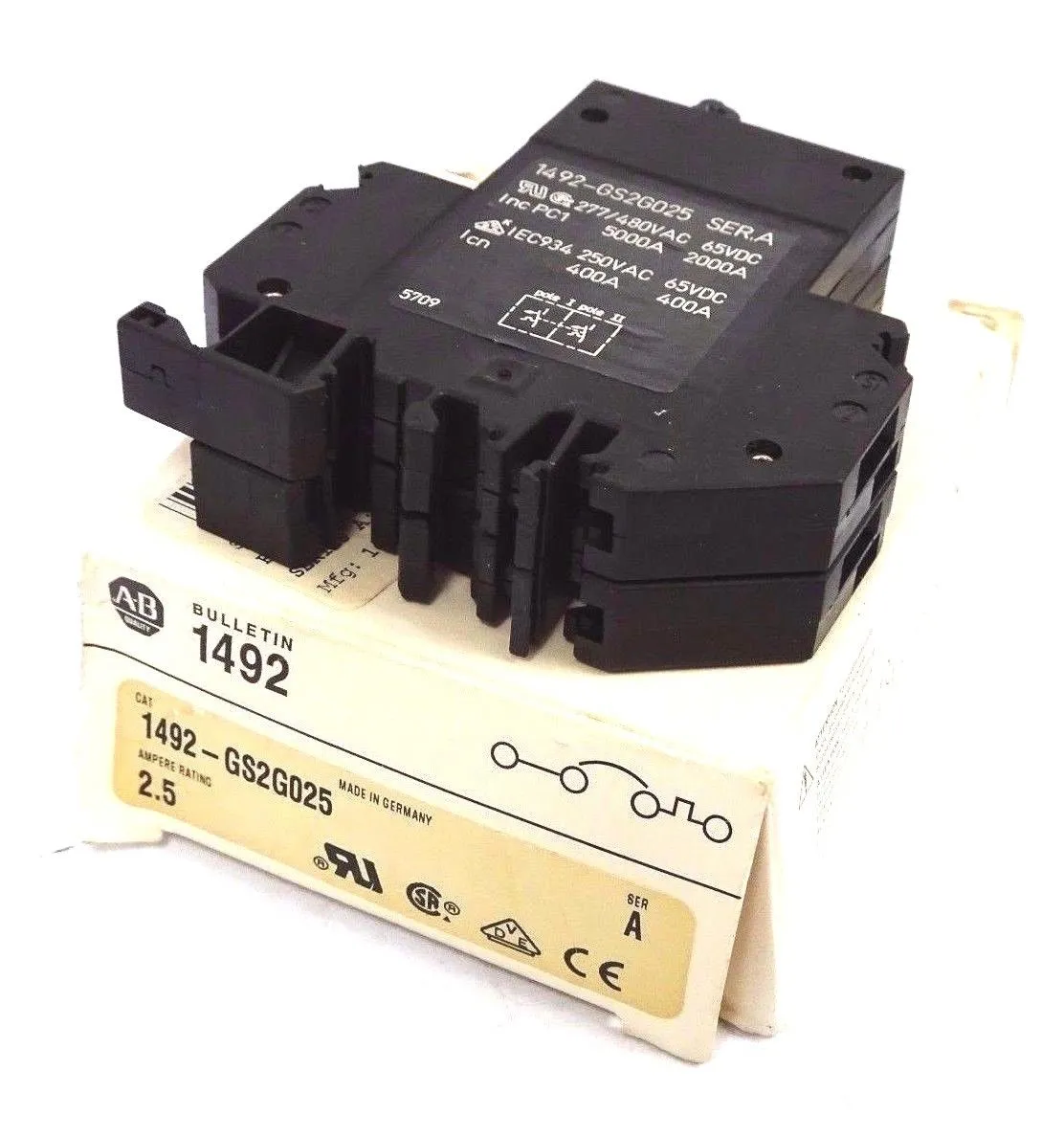 NEW ALLEN BRADLEY 1492-GS2G025 CIRCUIT BREAKER