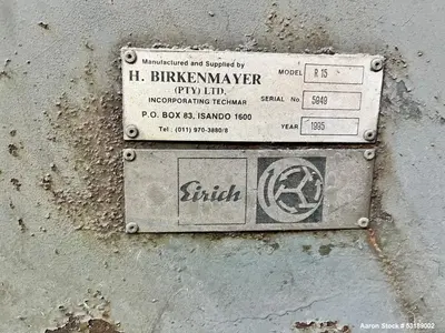 Used EIRICH RV-15 Muller Mixers Illinois US | Aaron Equipment #85785