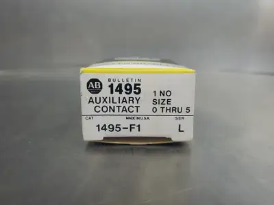 Allen-Bradley 1495-F1 Ser L Auxiliary Contact, 1 NO Size 0 THRU 5. 4D-42