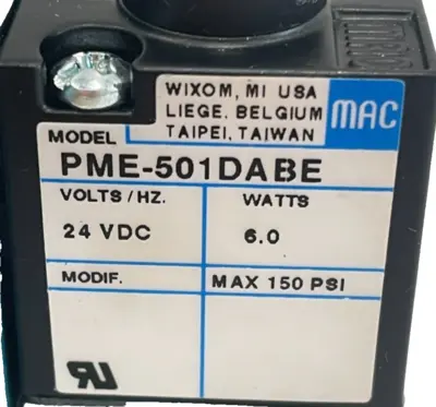 NEW MAC VALVES 6211C-111-PM-501DA SOLENOID VALVE 6211C111PM501DA
