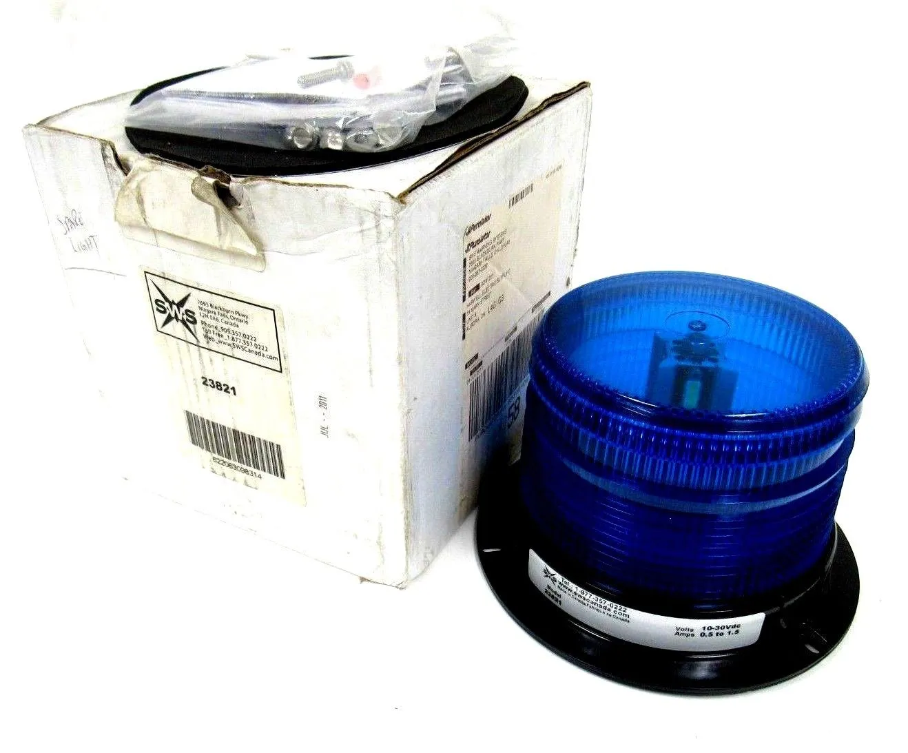 NEW SWS 23821 WARNING LIGHT BLUE 10-30VDC
