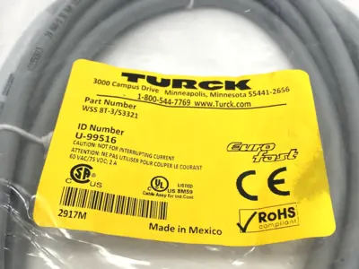 New | in-Stock Turck WSS 8T-3/S3321, U-99516 Bus Bars & Plugs Michigan US | Maverick Industrial Sales #1461201