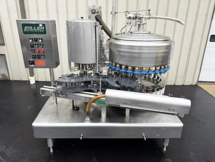 Used FILLER SPECIALTIES INC. AWFS3010L Overflow Pressure Gravity Liquid Fillers Pennsylvania US | Ferguson Packaging Machinery #1494950