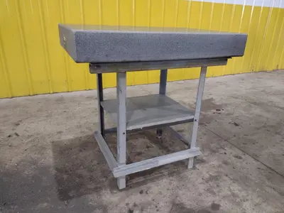36" X 24" X 5" CHALLENGE GRAY GRANITE SURFACE PLATE ON STAND: STOCK #23417