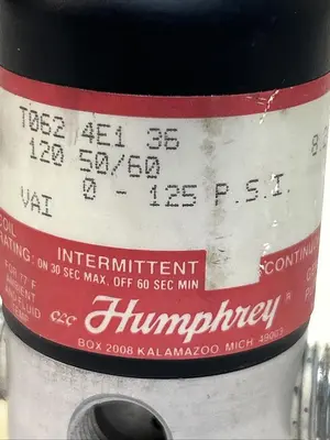 Used HUMPHREY T0624E136 Pump & Valve Parts Ohio US | Surplus Asset Holdings #1240201