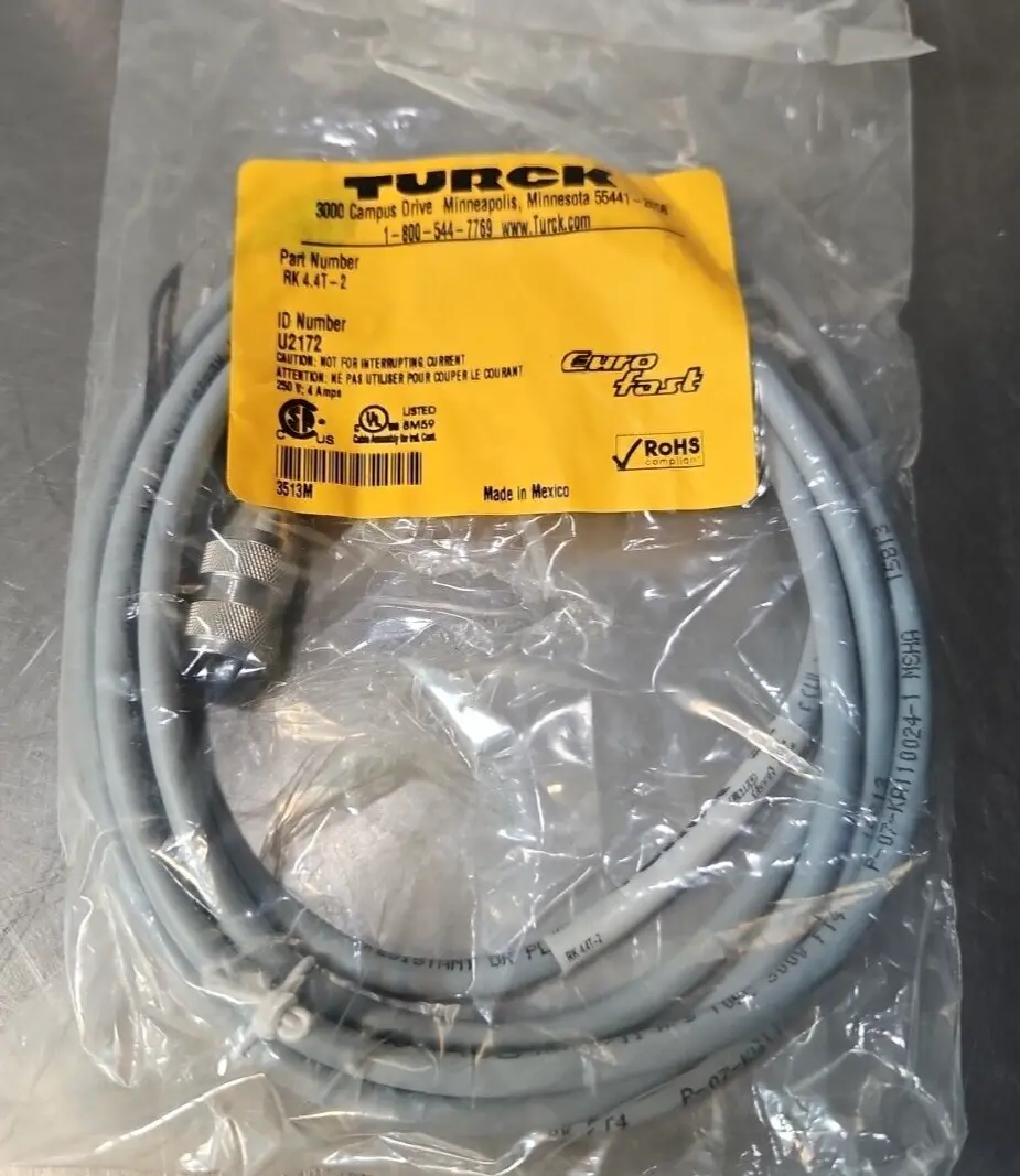 Turck RK 4.4T-2 Eurofast Cordset loc5E24