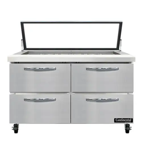 Continental SW48N18M-HGL-D 48" Sandwich/salad Prep Table W/ Refrigerated Base, 115v