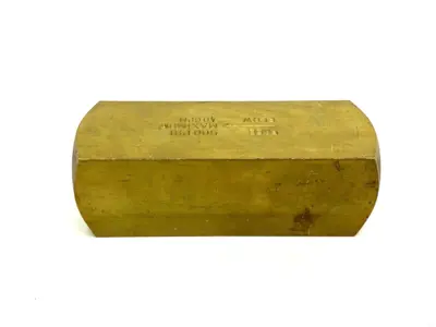 USED PARKER BRASS COLORFLOW HYDRAULIC CHECK VALVE 500PSI