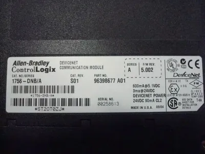 Allen Bradley 1756-DNB/A Devicenet Communication Module Rev S01 Used