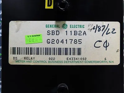 General Electric 12SBD11B2A Static Bus Differential Relay Rev. A Used