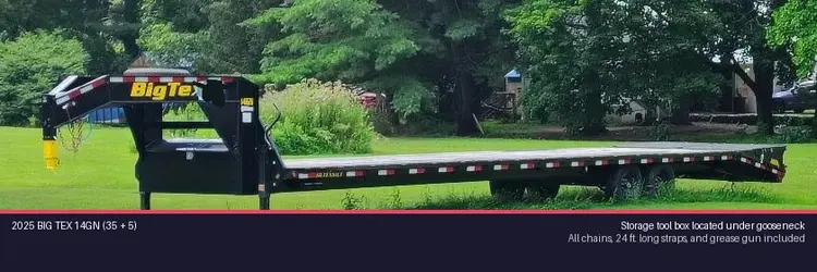 Used 2025 BIG TEX 14GN (35 + 5) Flatbed Trailers Michigan US | Proxy Equipment #1378362