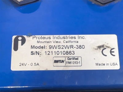 Proteus Industries Model 9WS2WR-380 WeldSaver Robotic Weld Controller Used