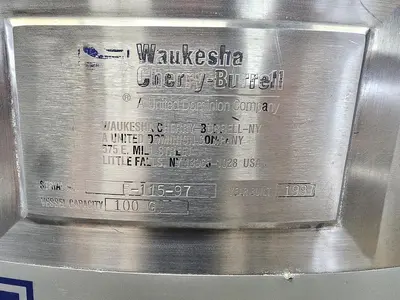 Used 100 Gallon Jacketed Tank (Kettle), With Scrape Agitation, 304 Stainless Steel