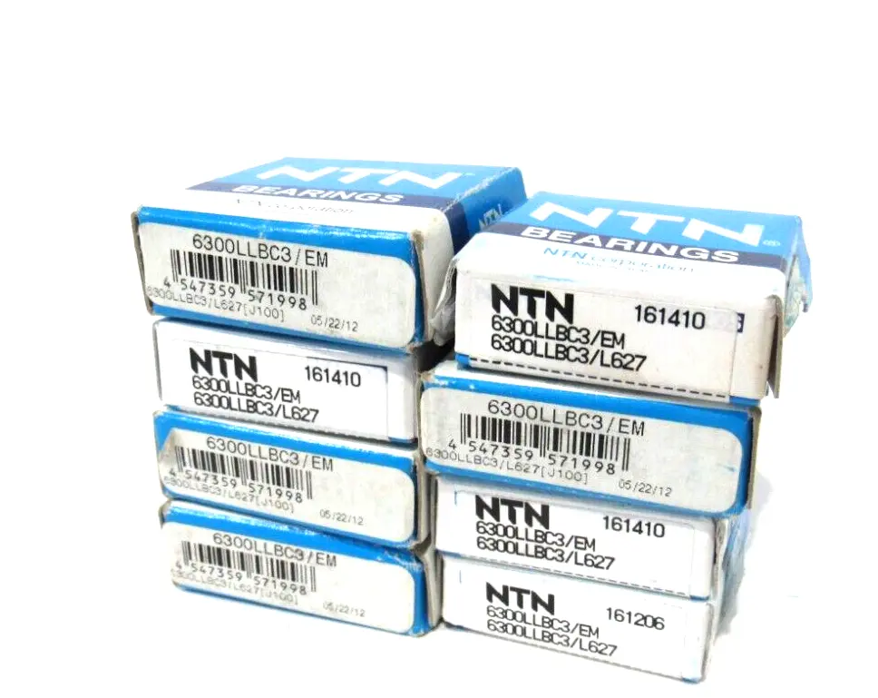 LOT OF 8 NEW NTN BEARINGS 6300LLBC3/EM BALL BEARINGS 6300LLBC3EM