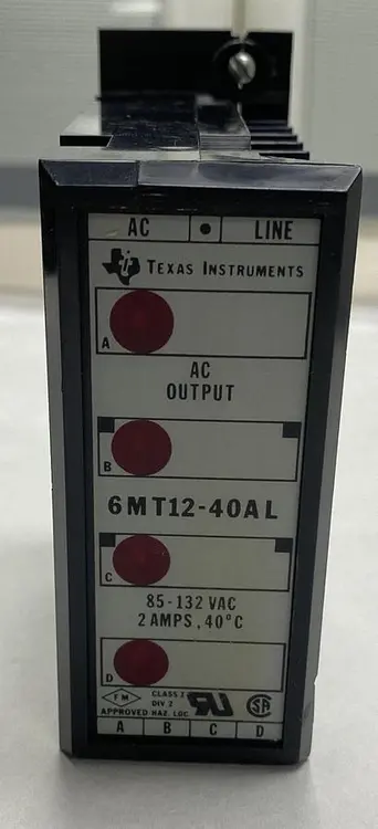 Used TEXAS INSTRUMENTS 6MT12-40AL PLC Input & Output | Surplus Asset Holdings #1216875