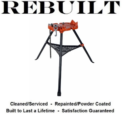 Ridgid Model 450 Portable Tristand Chain Vise, 1/8 - 5 Inch Pipe Capacity [Refurbished]