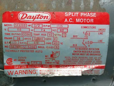 Used DAYTON 5K416B Motors (misc) Ohio US | HGR 24 #877766