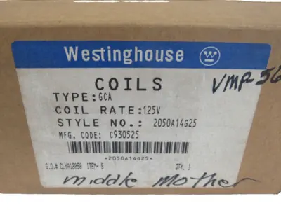 NEW WESTINGHOUSE 2050A14G25 COILS TYPE GCA 125V