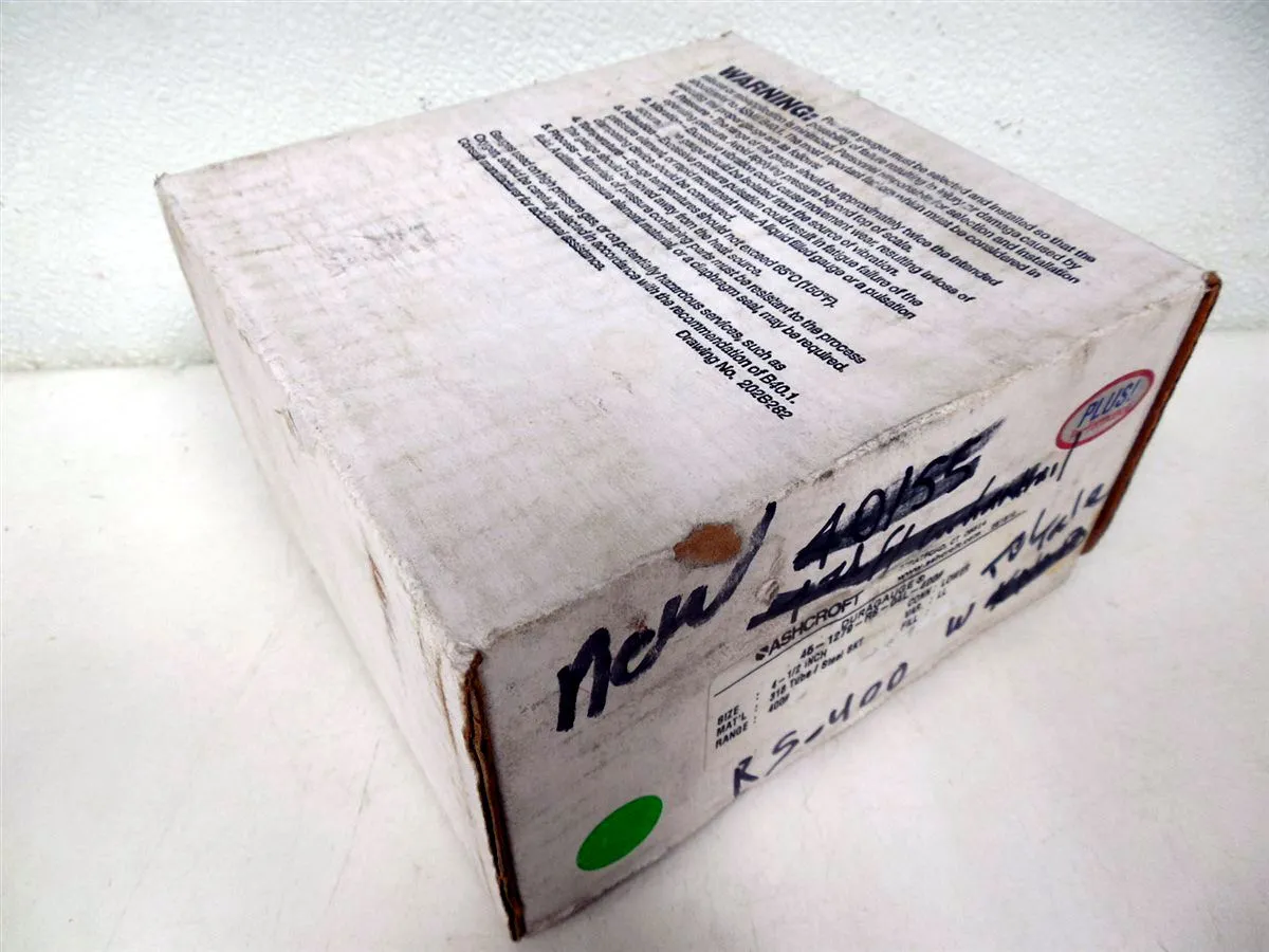 Ashcroft 45-1279-RS-04L-400# Duragauge Pressure Gauge 400 lbs 4-1/2" New NIB
