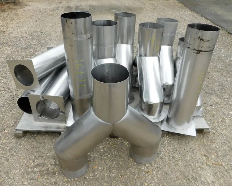 Used STAINLESS STEEL DUCTING 10" DUCT Processing (misc) New Jersey US | Champion Trading Corporation #425021