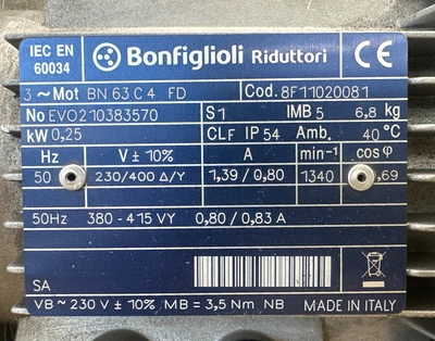 NEW Bonfiglioli BN63C4FD