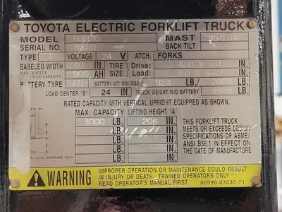 Used 2000 TOYOTA 6BPU15 Misc Forklifts British Columbia CA | Lenmark #237733