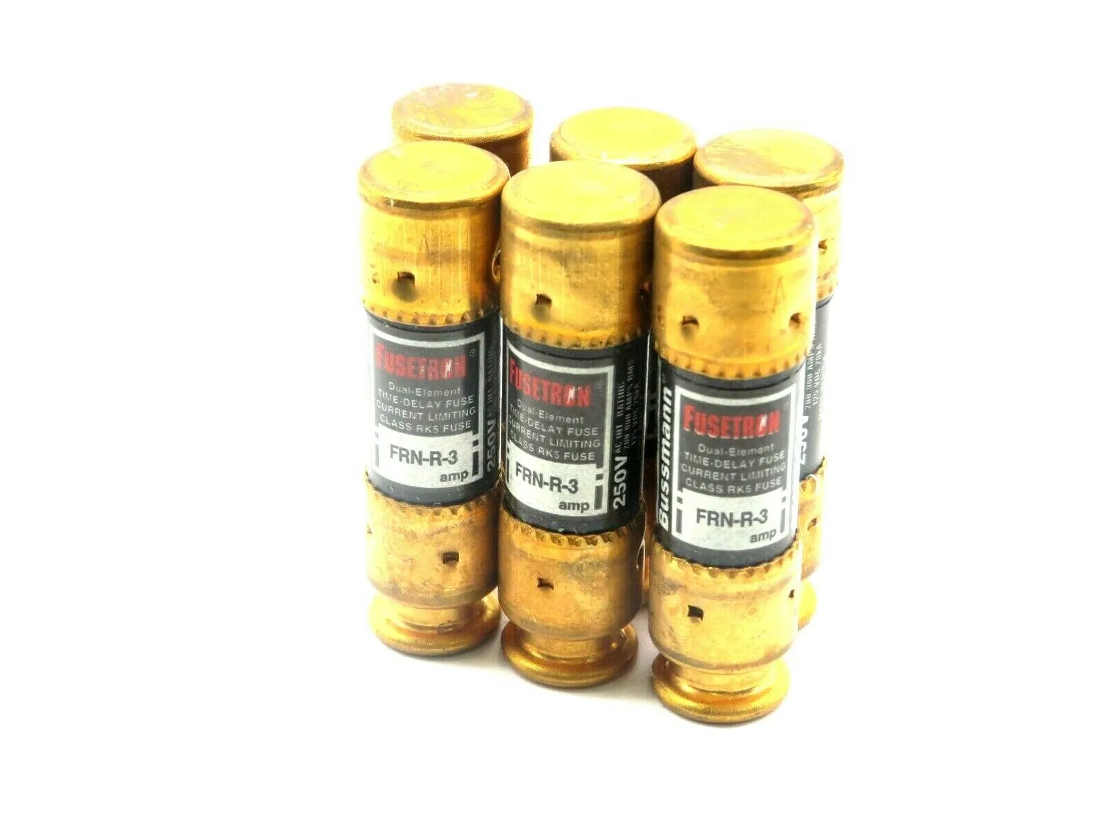 6 NEW FUSETRON FRN-R-3 FUSES 250V FRNR3