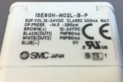 SMC ISE80H-N02L-B-P Pressure Switch Assembly 12-24VDC 5E