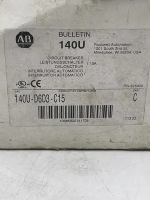 New | in-Stock ALLEN-BRADLEY ALLEN-BRADLEY 140U-D6D3-C15 SER C Fuses | ND Industrial Surplus #1214703