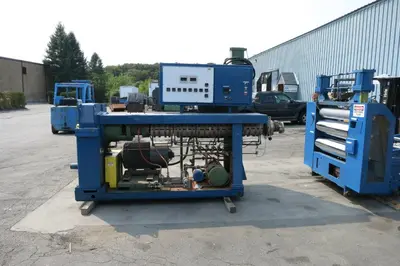 3.5″ NRM PM70 24:1 WATER COOLED EXTRUDER & 3 ROLL SHEET STACK W/SHEAR