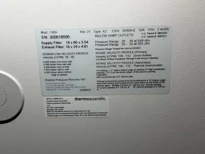 Used _UNKNOWN_ _UNKNOWN_ Biological Safety Cabinets Rhode Island US | Federal Equipment Company #1347630