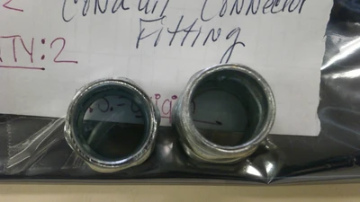Used S 1/2" C-H Conduit Connector Fittings (QTY 2)