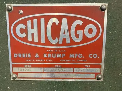 Used CHICAGO DREIS & KRUMP MFG. CO. 1012L Press Brakes Ohio US | HGR 24 #1345161