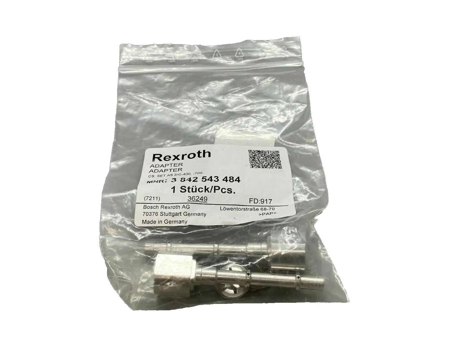 3-842-543-484 | Bosch Rexroth 3842543484 Adapter - New