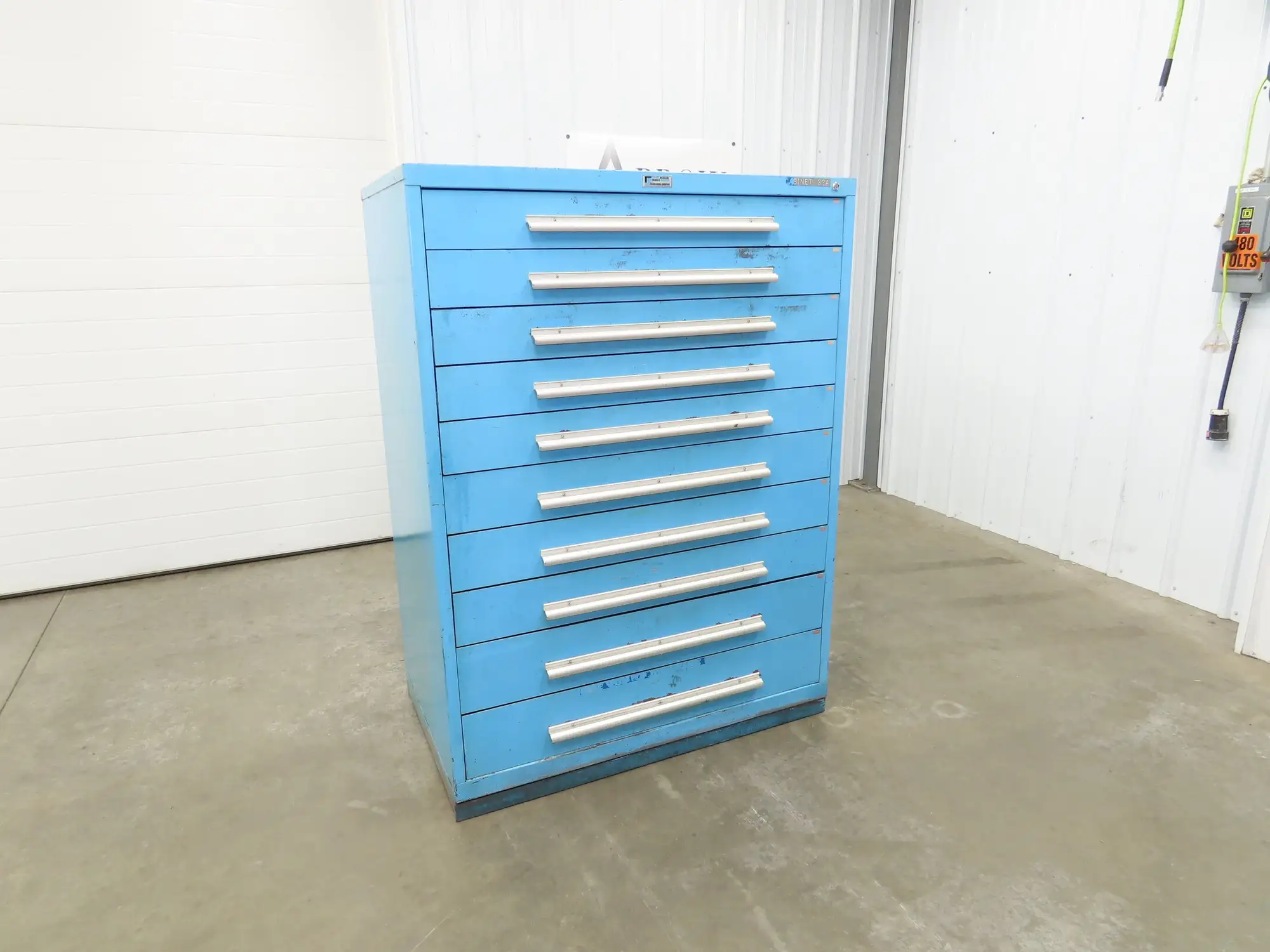 Nu-Era Modular Tool Storage Cabinet 10 Drawer 45x28x61" Stanley Vidmar Blue
