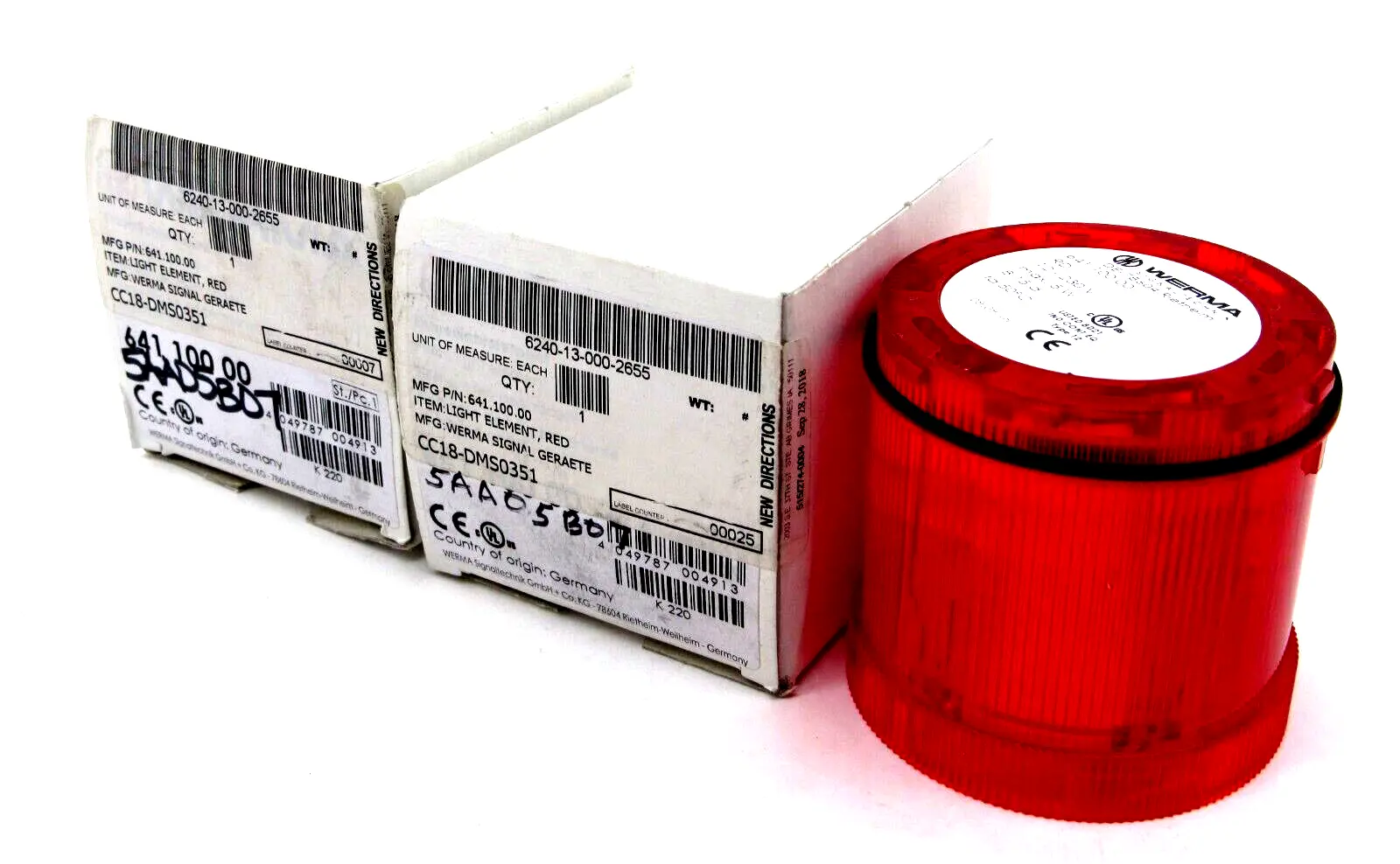 NEW LOT OF 2 WERMA 641.100.00 STACK LIGHT 64110000